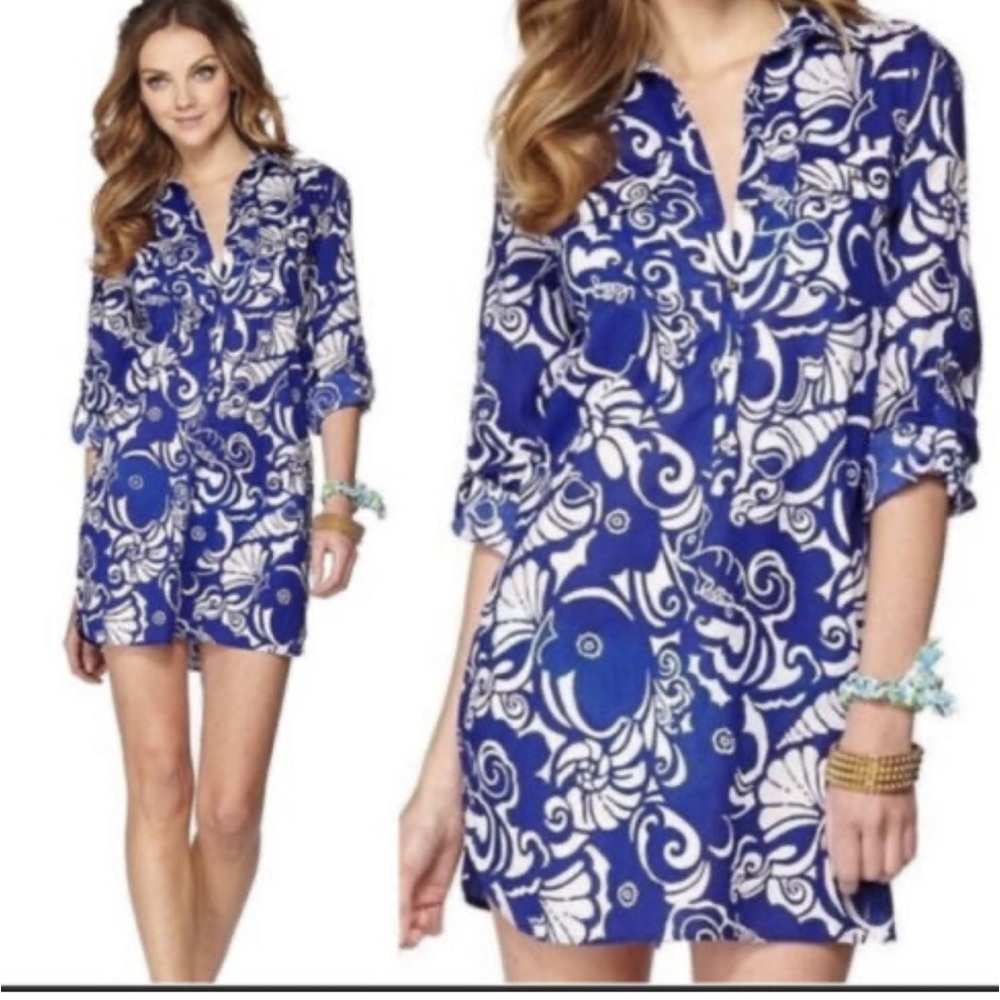Lilly Pulitzer Captiva Tunic Tide Pools XS